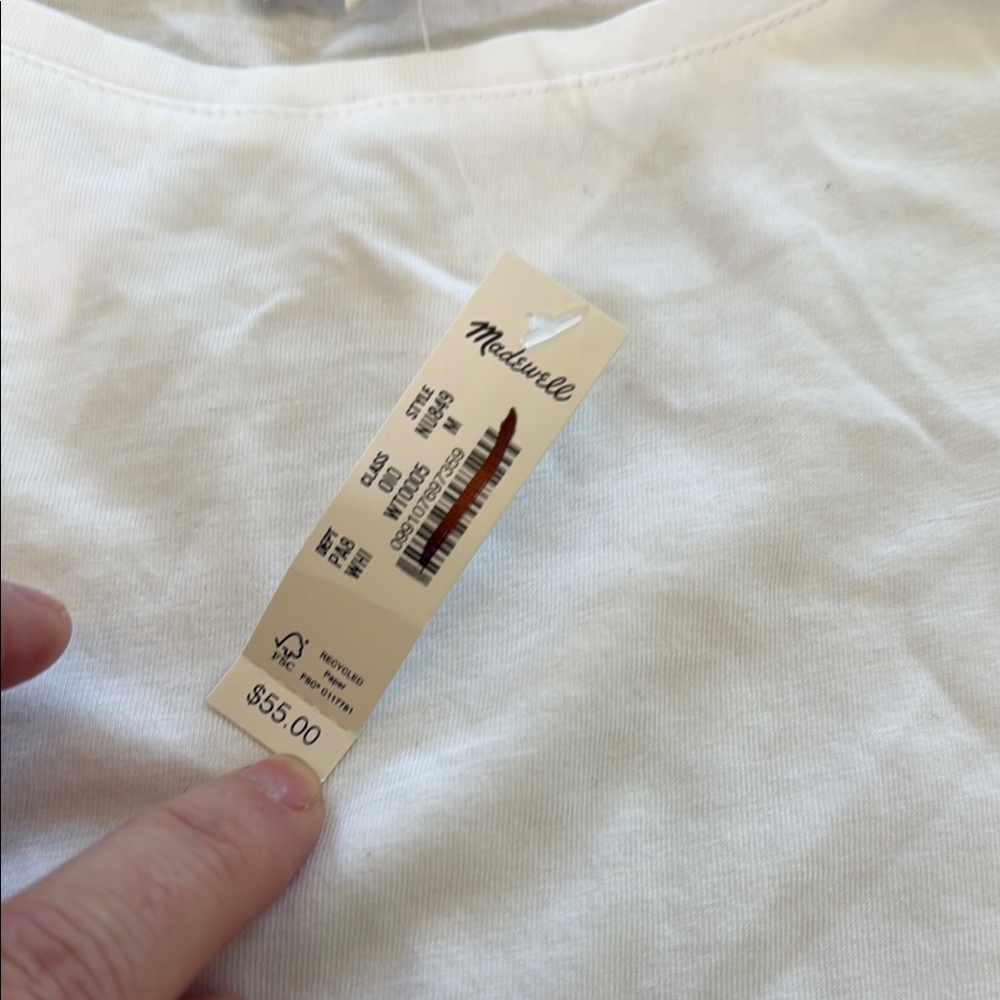 Madewell Puff-Sleeve Drop-Shoulder Knit Top Size M - Picture 10 of 12